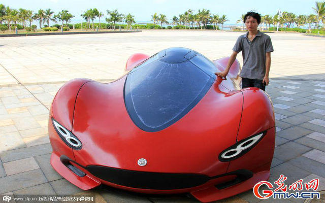 Chinese motorist builds his own futuristic supercar for just $4,800